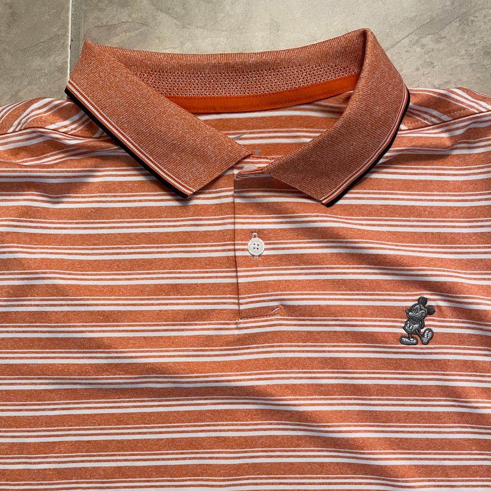 Nike Dri-Fit Disney Parks Excl. Orange Golf Polo - Picture 2 of 5